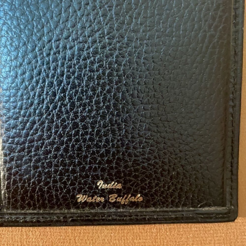 Vintage 60s Water Buffalo black Leather Wallet NIB - Picture 5 of 12